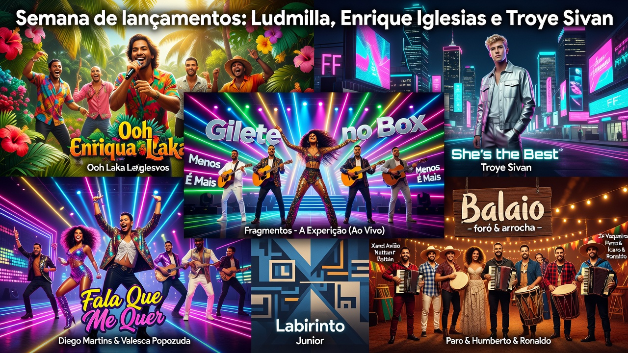 Semana de lançamentos reúne Ludmilla, Enrique Iglesias e Troye Sivan
