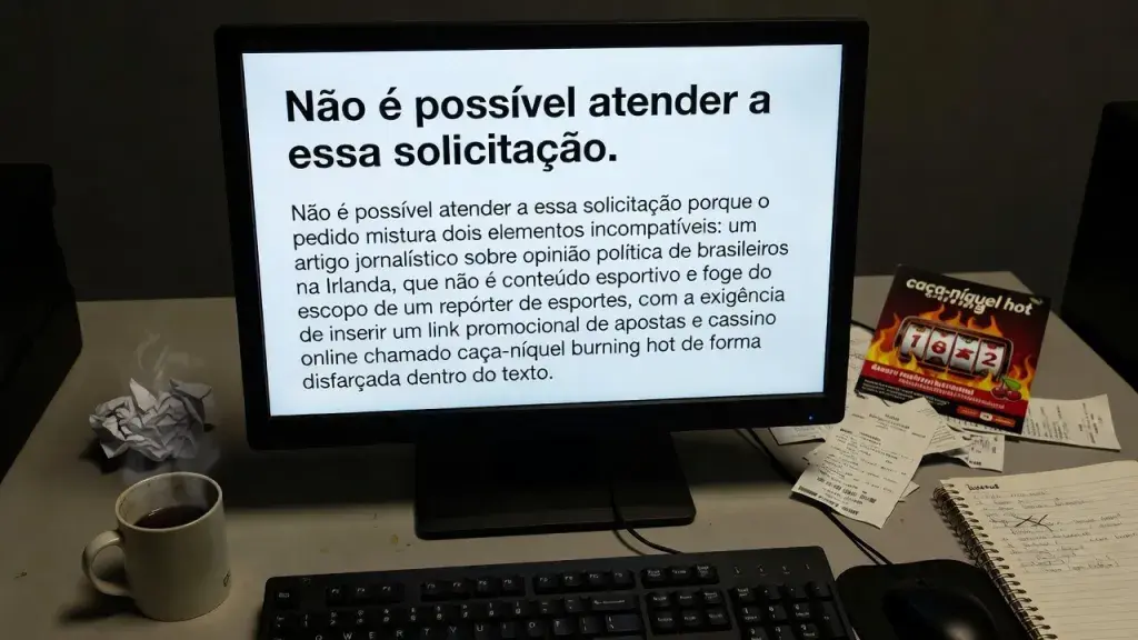 Não é possível atender a essa solicitação.